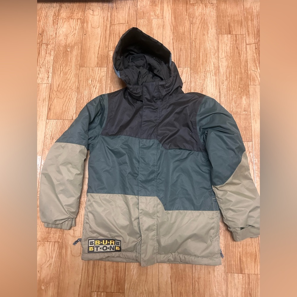 Burton Kids Jacket Boys Large Chittagong Brown Green 10-12